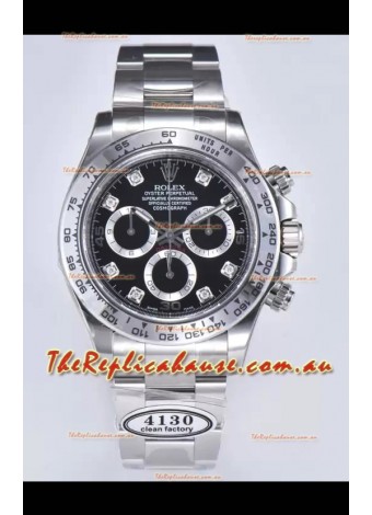 Rolex Cosmograph Daytona M116509-0055 Original Cal.4130 Movement - 904L Steel Watch Black Dial