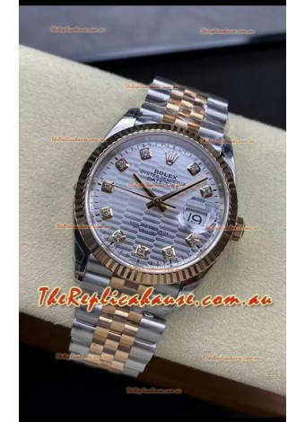Rolex Datejust Cal.3235 Movement 1:1 Mirror Replica 904L Steel 36MM - Grey Fluted Motif Dial