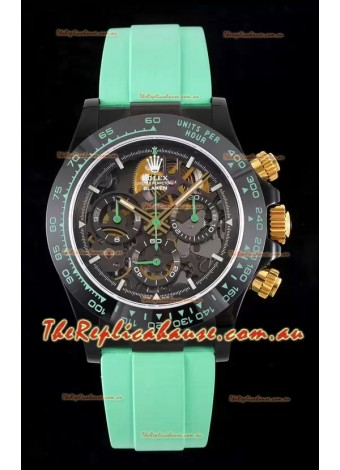 Rolex Daytona Blaken Green 1:1 Swiss Mirror Replica Skeleton Dial Cal.4130 Movement