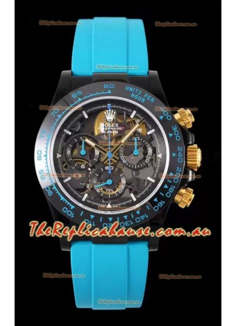 Rolex Daytona Blaken Blue 1:1 Swiss Mirror Replica Skeleton Dial Cal.4130 Movement