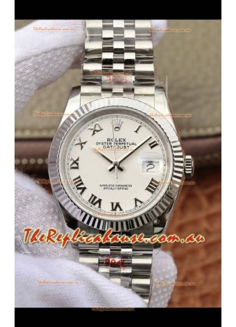 Rolex Datejust 36MM ETA-3135 Movement Swiss Replica in 904L Steel in Black Dial 