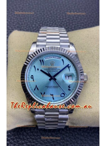 Rolex Day Date Presidential 904L Steel 36MM - Ice Blue Arabic Numerals 1:1 Mirror Quality Watch