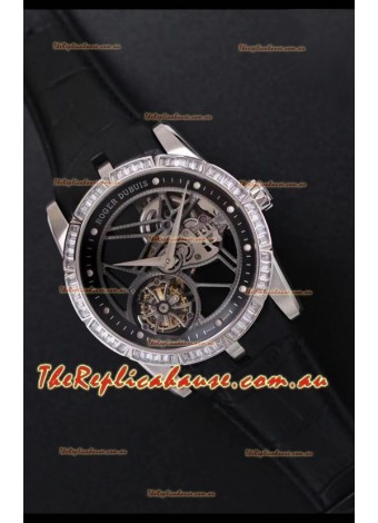 Roger Dubuis Excalibur Spider Flying Tourbillon Skeleton Titanium Casing 1:1 Mirror Swiss Watch
