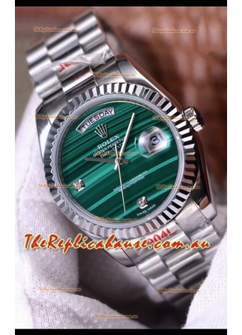 Rolex Day Date Presidential 904L Steel 36MM - Malachite Dial 1:1 Mirror Quality Watch