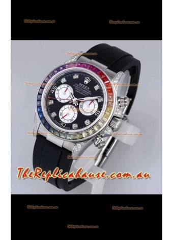 Rolex Cosmograph Daytona 116598 904L Stainless Steel 1:1 Mirror Cal.4130 Movement Watch 