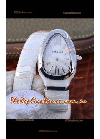 Bvlgari Serpenti Edition White Ceramic Replica Watch in 1:1 Mirror Quality 