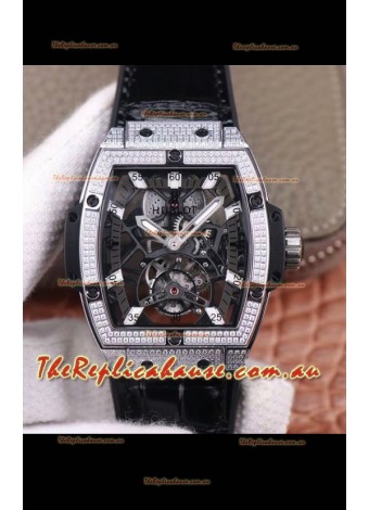 Hublot Masterpiece MP Edition Genuine Tourbillon Swiss Replica Watch in Steel Casing