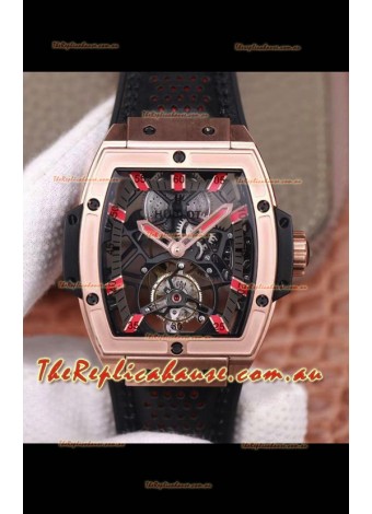 Hublot Masterpiece MP Edition Genuine Tourbillon Swiss Replica Watch In Rose Gold Casing