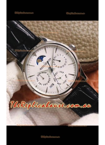 Jaeger LeCoultre Master Ultra-Thin Perpetual Calendar White Dial Swiss Replica Watch 
