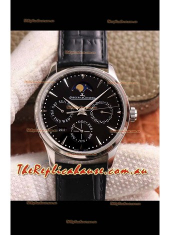 Jaeger LeCoultre Master Ultra-Thin Perpetual Calendar Black Dial Swiss Replica Watch 