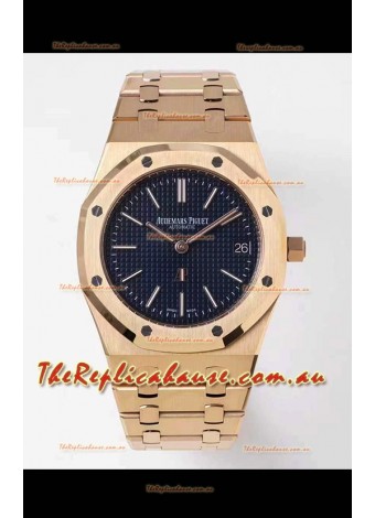 Audemars Piguet Royal Jumbo Oak Extra Thin Swiss Replica Yellow Gold - 1:1 Mirror Replica Watch