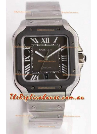 Cartier Santos De Cartier XL 1:1 DLC Bezel Swiss Replica Watch 40MM