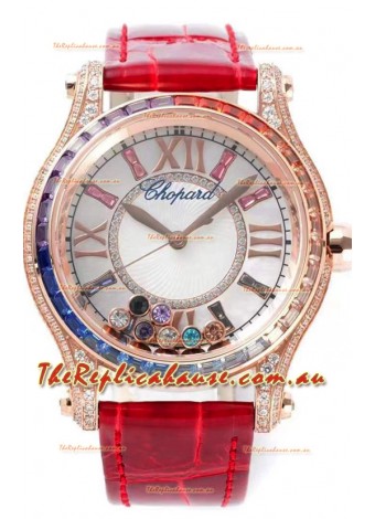 Chopard Happy Sport Swiss Automatic Replica Watch - Rose Gold Casing -  36MM Wide 