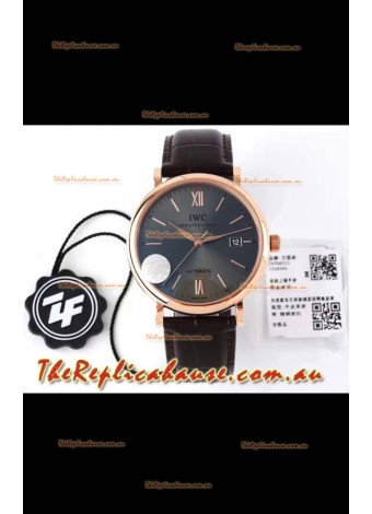 IWC Portofino Automatic 1:1 Mirror Quality Rose Gold Casing Swiss Replica Watch