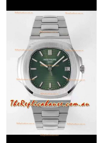 Patek Philippe Nautilus 5711/1A-014 1:1 Mirror Swiss Replica Watch in Green Dial 904L Steel 
