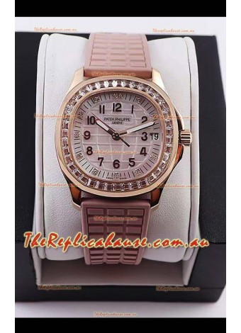 Patek Philippe Aquanaut LUCE 5072R-001 Swiss Replica Watch in Pearl Dial 35.6MM 