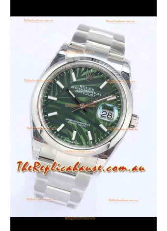 Rolex Datejust Palm Motif Dial 36MM Cal.3135 Movement Swiss Replica Watch in 904L Casing