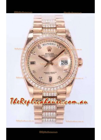Rolex Day Date Presidential Rose Gold Watch 36MM - Rose Gold Dial 1:1 Mirror Quality Watch