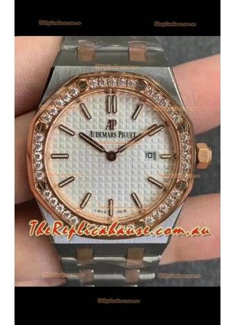 Audemars Piguet Royal Oak Quartz 33MM Swiss Watch Two Tone Swiss - 1:1 Mirror Replica Edition