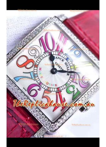 Franck Muller Master of Sqaure Ladies Quartz Replica Watch in Steel Case