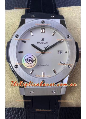 Hublot Classic Fusion 1:1 Mirror Replica Swiss Watch in 904L Steel Casing White Dial 42MM