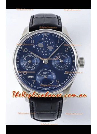 IWC Portuguese Perpetual Calendar Stainless Steel Swiss Replica Watch REF. IW503401