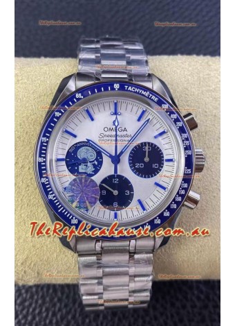Omega Speedmaster Silver Snoopy 1:1 Replica (Rotating Globe and Snoopy at Rear)