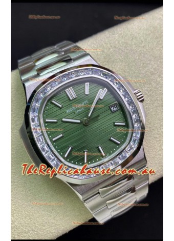 Patek Philippe Nautilus 5711 904L Steel 2023 Updated Mirror Replica Watch - Green Dial