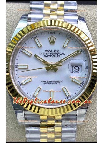 Rolex Datejust 126333 41MM Cal.3135 Swiss 1:1 Mirror Replica Watch in 904L White Dial 