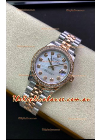 Rolex Datejust 278381 31MM Swiss Replica in 904L Steel Two Tone Rose Gold 1:1 Mirror Replica