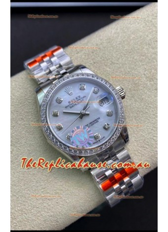 Rolex Datejust 278384 31MM Swiss Replica in 904L Steel in Pearl Dial - 1:1 Mirror Replica