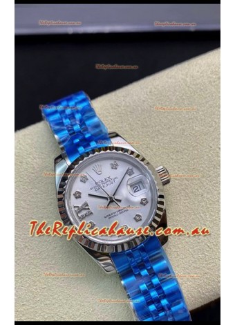 Rolex Datejust 179174 28MM Swiss Replica in 904L Steel in White Dial - 1:1 Mirror Replica