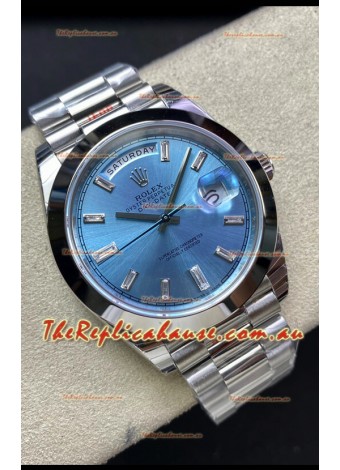 Rolex Day Date Presidential 228206 904L Steel 40MM - ICE BLUE Dial 1:1 Mirror Quality Watch