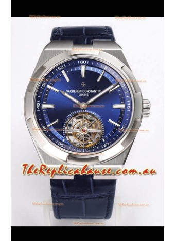 Vacheron Constantin Overseas Tourbillon Stainless Steel Leather Strap 1:1 Mirror Replica