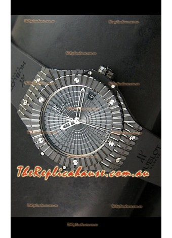 Hublot Caviar Full Black Ceramic Casing Swiss Replica Watch - 1:1 Mirror Replica Watch
