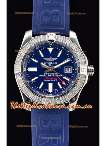 Breitling Avenger II Steel GMT Swiss Timepiece 1:1 Ultimate Edition - Blue Dial