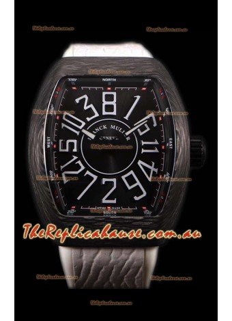 Franck Muller Vanguard Carbon Casing Black Indexes Swiss Timepiece