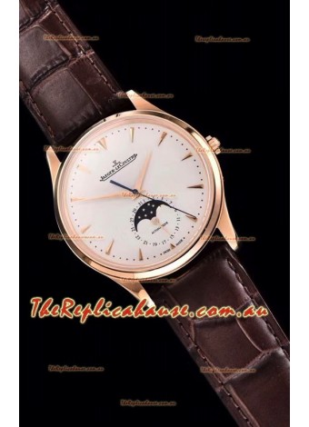 Jaeger LeCoultre Master Ultra Thin Moon Pink Gold 1:1 Mirror Replica Timepiece 