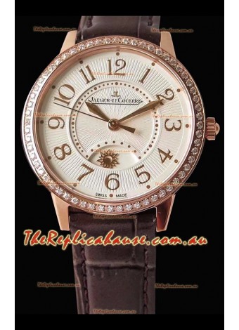 Jaeger-LeCoultre Rendez-Vous Rose Gold Night & Day Medium 1:1 Mirror Swiss Timepiece 