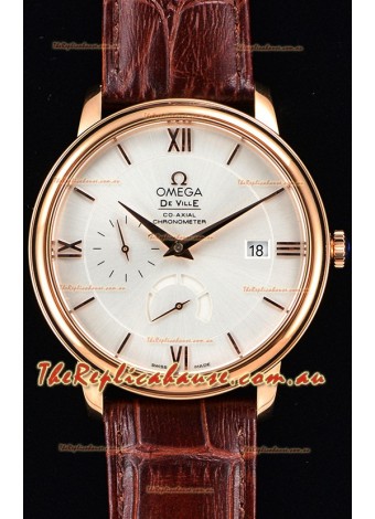 Omega Co-Axial Prestige Power Reserve Swiss Pink Gold Timepiece 