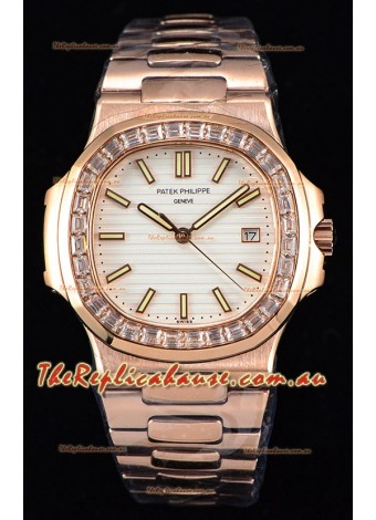 Patek Philippe Nautilus 5711/1R 1:1 Mirror Timepiece - Baguette Diamonds Bezel