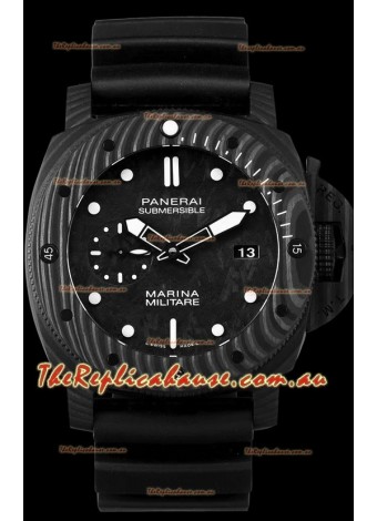 Panerai Submersible Marina Militare Carbotech 47MM 1:1 Mirror Swiss Timepiece 