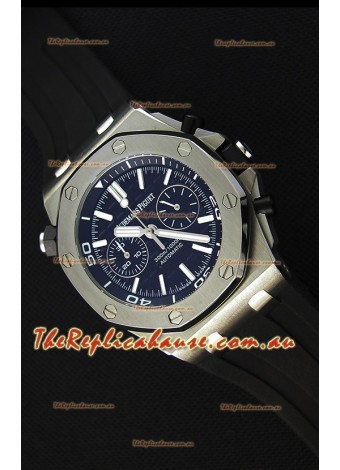 Audemars Piguet Royal Oak Offshore Diver Chronograph Swiss Quartz Replica Watch in Black Dial