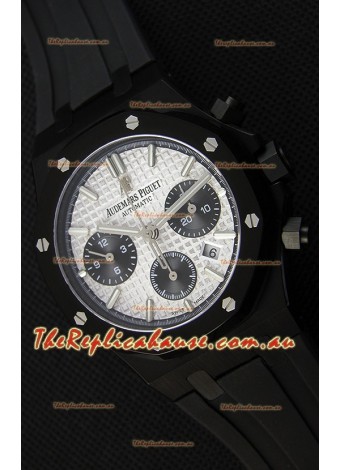 Audemars Piguet Royal Oak Chronograph Silver Toned Dial Black Subdials Swiss Replica Watch