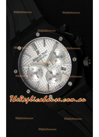Audemars Piguet Royal Oak Chronograph Silver Toned Dial White Subdials Swiss Replica Watch