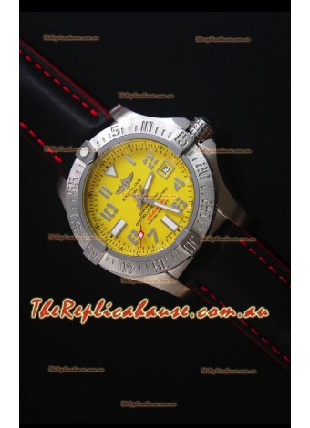 Breitling Avenger II Seawolf Black Leather Strap 45MM - 1:1 Mirror Replica Watch