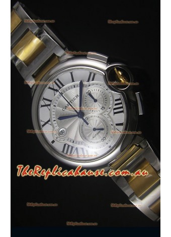Ballon De Cartier Chronograph in Yellow Gold Two Tone Case - 1:1 Mirror Replica