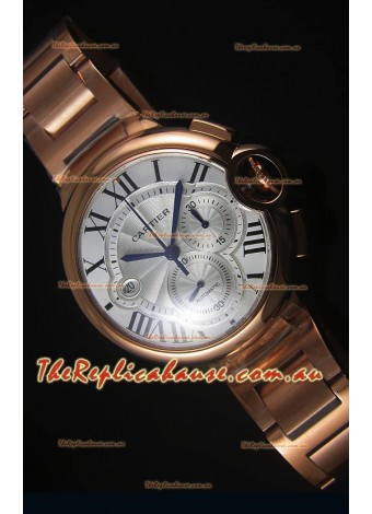 Ballon De Cartier Chronograph in Rose Gold Case - 1:1 Mirror Replica