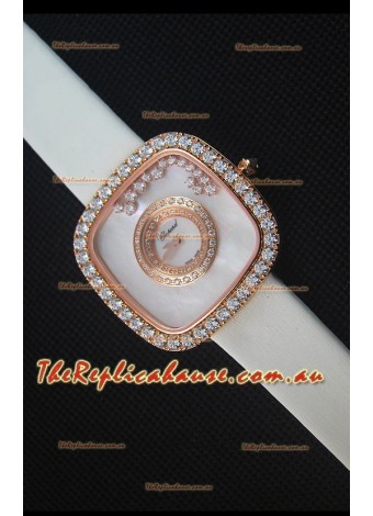 Chopard Happy Diamonds 38MM White Strap in White Dial