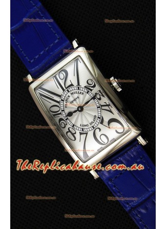 Franck Muller Long Island Ladies Replica Watch in Swiss Quartz Movement Blue Strap 